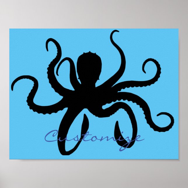 Poster Octopus Silhouette Thunder_Cove (Frente)