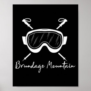 Poster óculos de esqui da montanha Brundage idaho esquiad