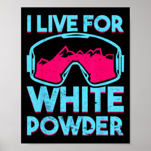 Poster Óculos de Esqui e Snowboard Retro Vintage Anos 80