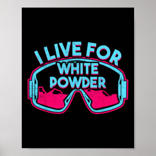 Poster Óculos de Esqui Retro Vintage Anos 80 90s Snowboar