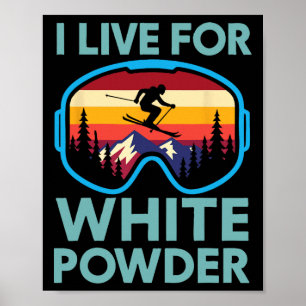 Poster Óculos de Esqui Retro Vintage Anos 80 90s Snowboar