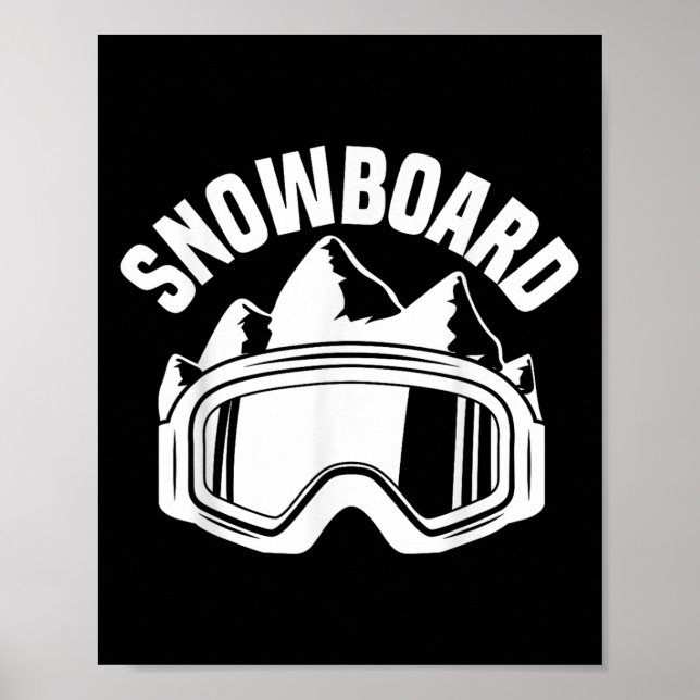 Poster Óculos de Esqui Snowboard Esqui (Frente)