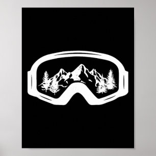 Poster Óculos de Esqui Snowboard Ski Óculos de Neve Espor