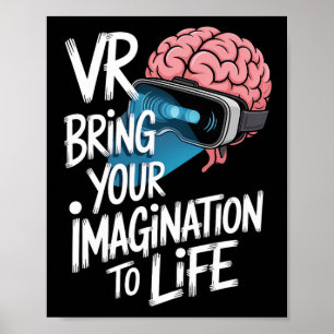 Poster Óculos de realidade virtual alimentados pela imagi