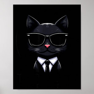Poster Óculos de Sol de Gato de Eclipse Solar Total Engra