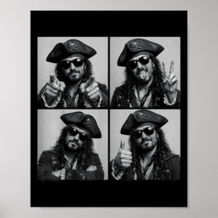 Poster óculos de sol de pirata engraçados design de cabin