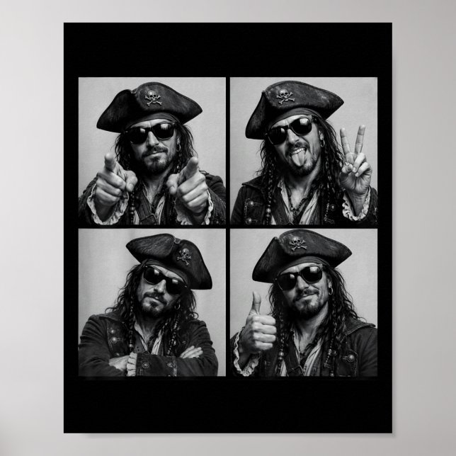 Poster óculos de sol de pirata engraçados design de cabin (Frente)