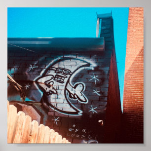 Poster óculos de sol na lua da noite