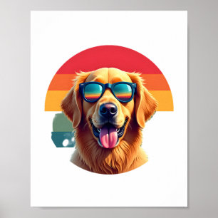Poster Óculos de sol para crianças meninos meninas Golden
