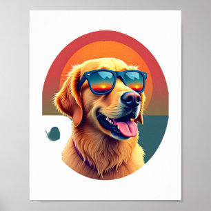 Poster Óculos de sol para meninos e meninas Retriever Dou