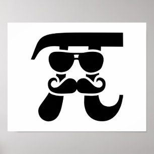 Poster Óculos de sol Pi Mustache