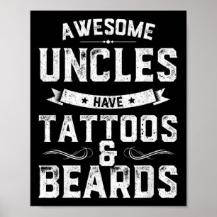Poster Óculos Incríveis Têm Tatuagens E Barbas Engraçadas