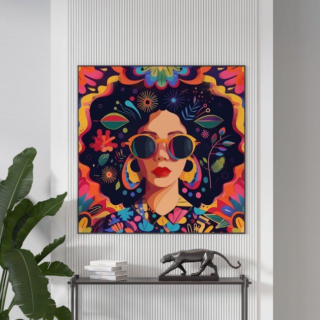 Poster Óculos solares e Sass (Embrace your unique style and celebrate diversity with this amazing design. )