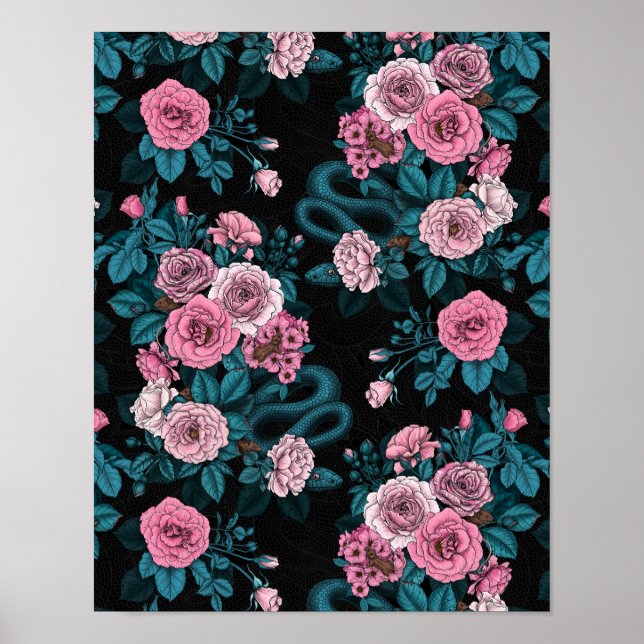 Poster Oculto nas rosas 2 (Frente)