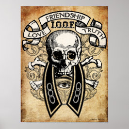 Poster Odd Fellows Skull and Collar