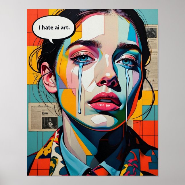 Poster "Odeio Arte AI" 6 (Frente)