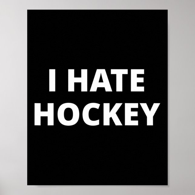 Poster Odeio Hockey (Frente)