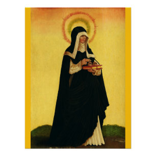 Pôster Odilo santo de Alsácia Absess de Hohenburg