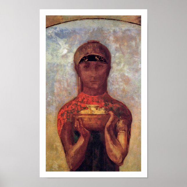 Poster Odilon Redon - Chalice do Mistério - Arte Espiritu (Frente)