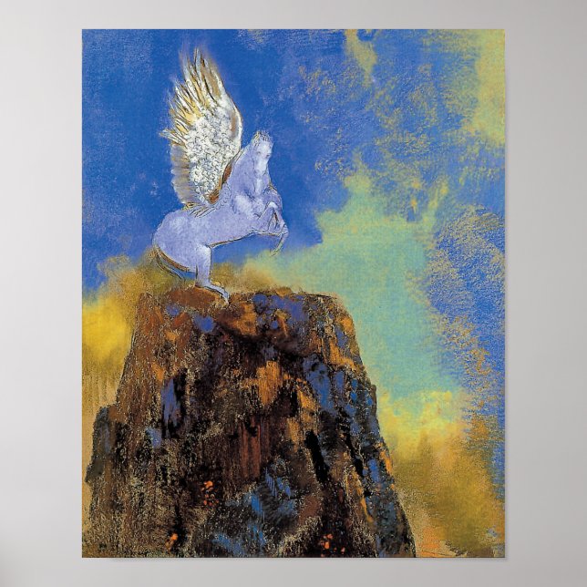 Pôster Odilon Redon Pegasus - Mitologia Grega Simbolismo (Frente)