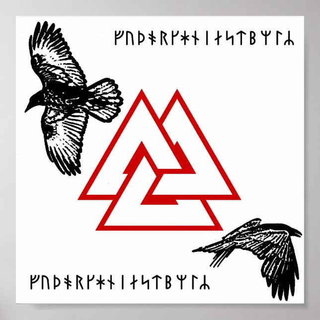 Pôster Óðinn Raven (Frente)