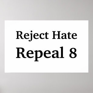 Pôster Ódio da rejeição, revogação 8