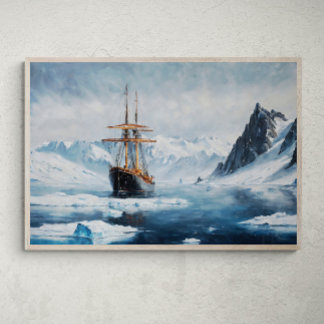 Poster Odisseia Ártica: Navegando Águas Gelo