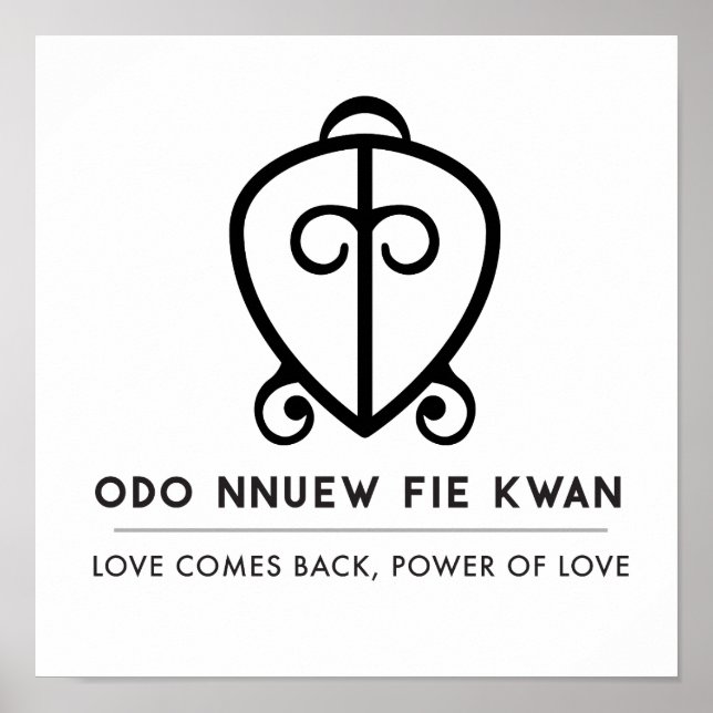 Poster Odo Nnyew Fie Kwan | Símbolo de Poder do Amor (Frente)