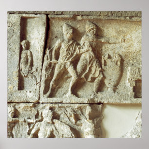 Poster Odysseus que descobre os pretendentes de sua