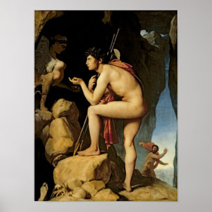 Poster Oedipus e a esfinge, 1808