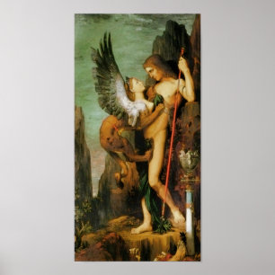 Poster Oedipus e a esfinge por Gustave Moreau