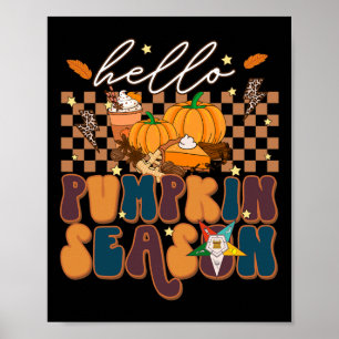 Poster OES Hello Fall Pumpkin Season of Eastern Star