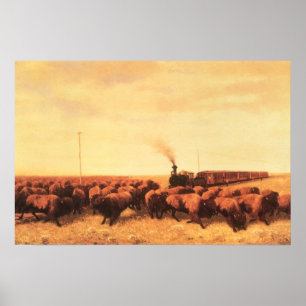 Poster Oeste Americano Vintage, Parado pelo Trotter de NH