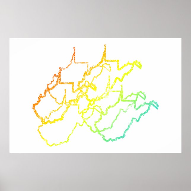 Poster oeste de virginia chill blur (Frente)