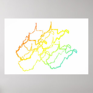 Poster oeste de Virgínia frito blur