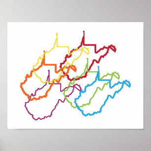 Poster oeste de virginia pride blur
