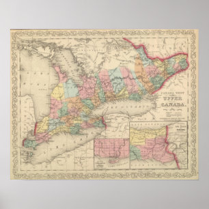 Pôster Oeste do Canadá Superior