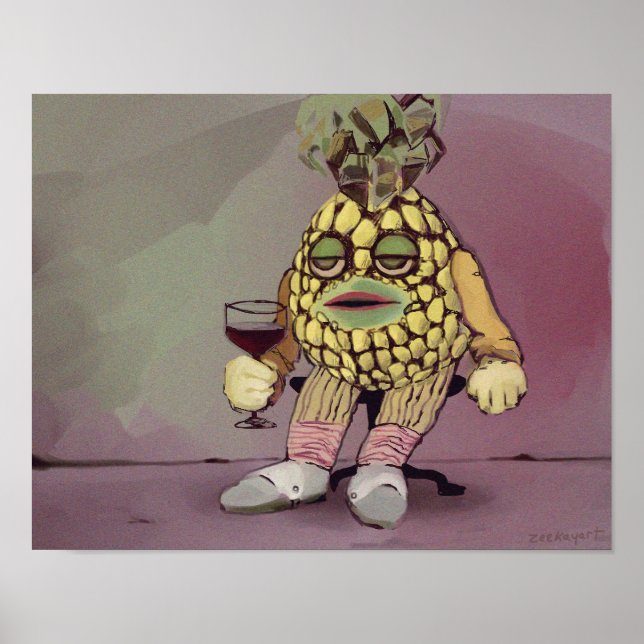 poster of a broken pineapple (Frente)