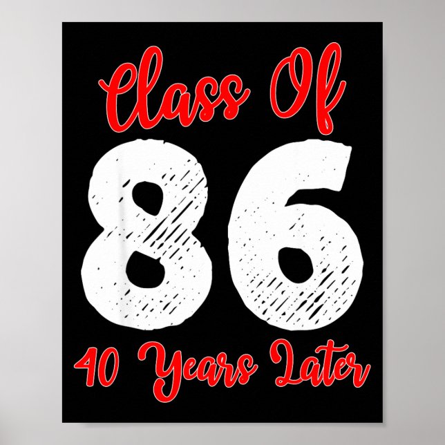 Poster Of Class 1986 40th Reunion High (Frente)