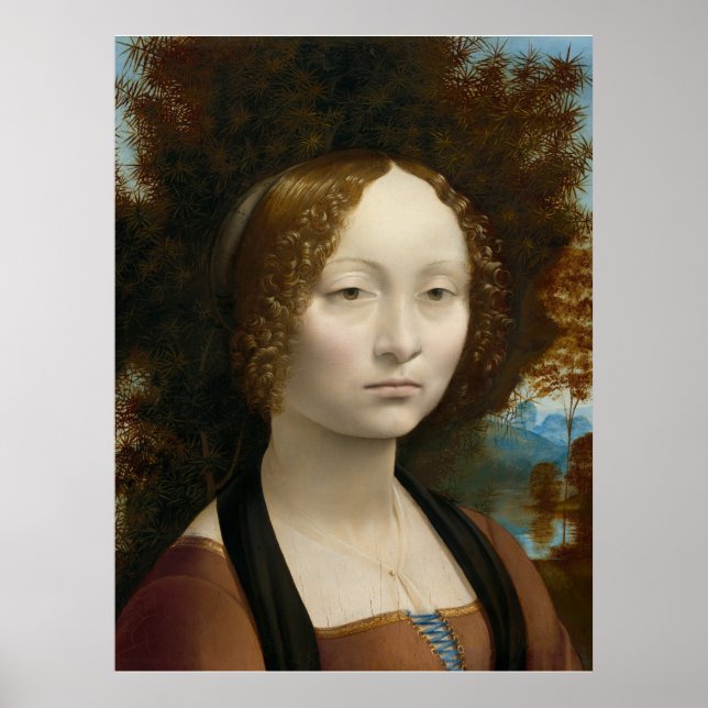 Poster of Leonardo da Vinci's, Ginevra de´ benci (Frente)