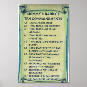 Poster of Mommy & Daddys Ten Commandments