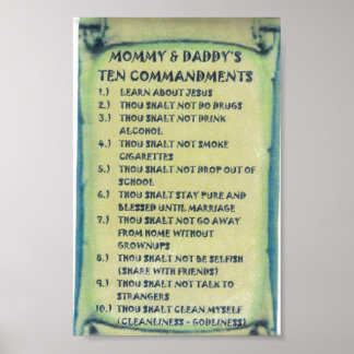 Poster of Mommy & Daddys Ten Commandments
