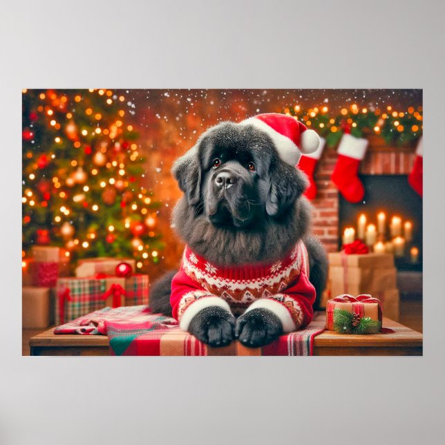 Poster of Newf Posing for Annual Portrait (Frente)