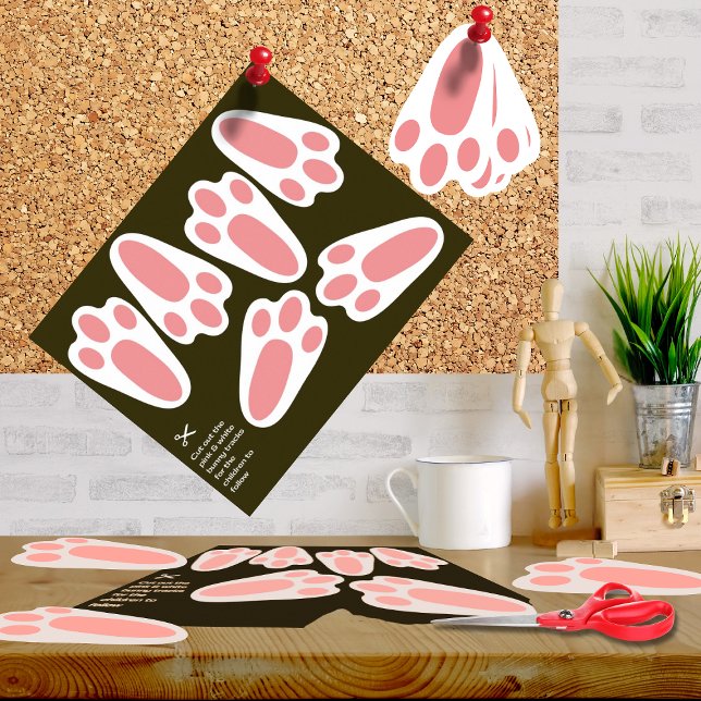 Poster of Ready to Cut-Out Easter Bunny Tracks (Criador carregado)