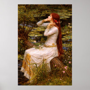 Poster Ofélia por John William Waterhouse