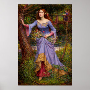 Poster Ofélia por John William Waterhouse