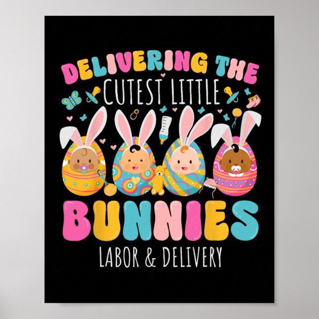 Poster Oferecendo A Mão De Obra Páscoa De Bunnies Mais Ju (Frente)
