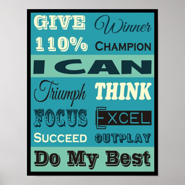 Poster Oferecer 110% de motivos inspiracionais (Frente)
