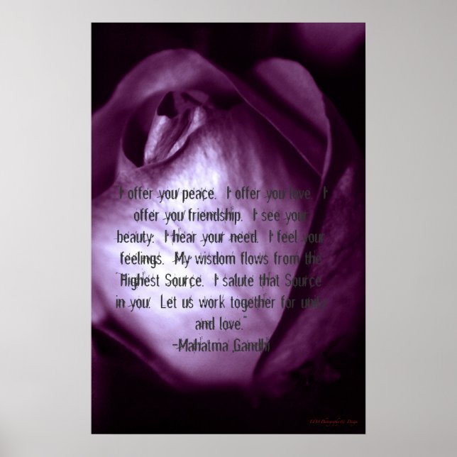 Poster "Ofereço-lhe paz...." (Frente)