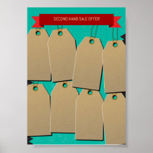 Poster Oferta de vendas em segunda mão